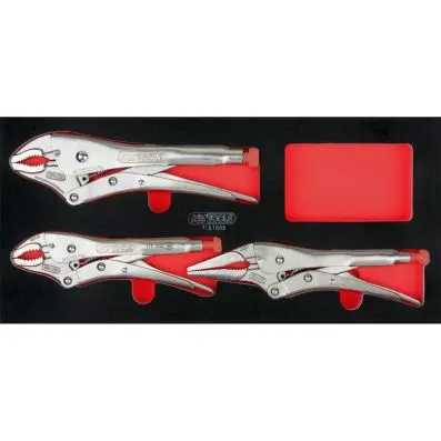 SCS Grip pliers set, 3 pcs, 1/3 system i nsert 