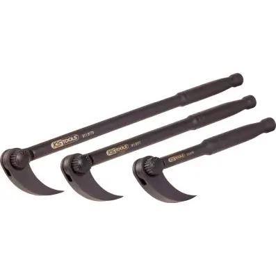 Flexible roll head pry bar set, 3 pcs. 