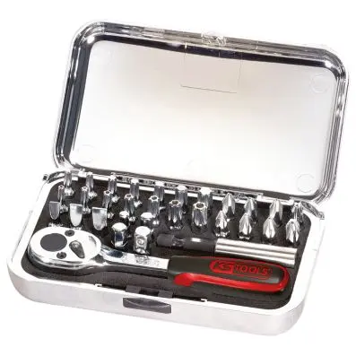 1/4" CHROME Bit set, 31 pcs, mirror poli shed bits 