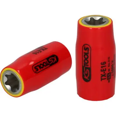 1/2" Torx E-socket with protective insul ation, E10 