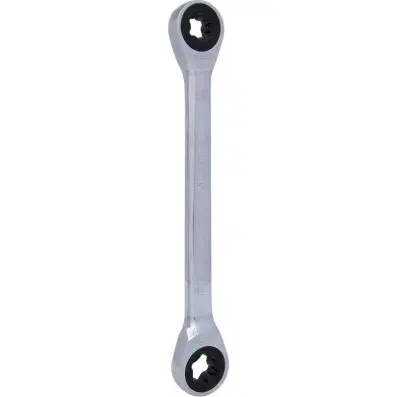GEARplus Double ring ratchet spanner, E1 4xE18 