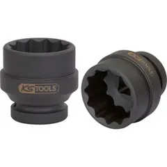 1" 12 point impact socket short, 55mm