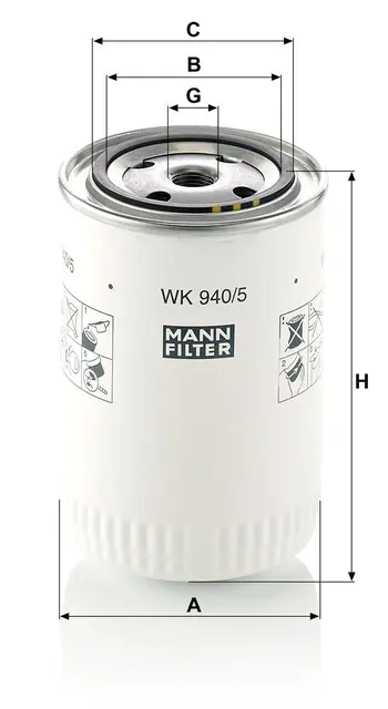 Fuel filter Deutz/Fahr/KHD Heavy Duty 