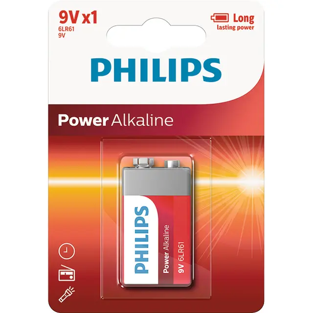 Batteri 9V 6LR61 Philips 