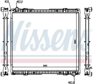 Radiator m/ramme Scania Nissens