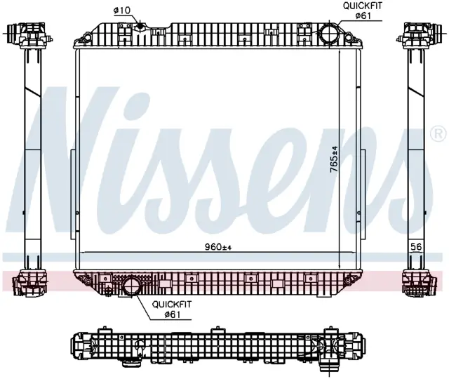 RADIATOR uten Ramme MERCEDES 