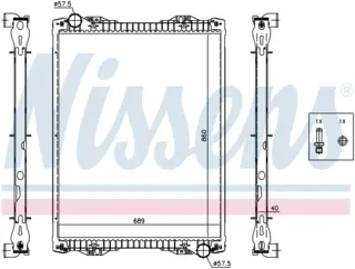 Radiator m/Ramme Scania Nissens