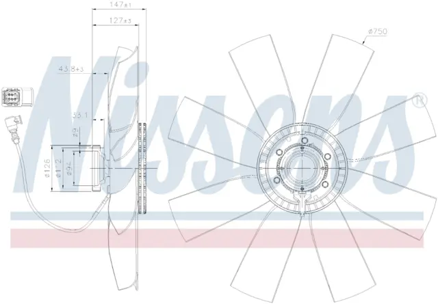 Fan clutch Volvo Nissens 