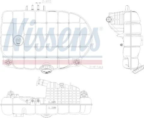Expansion tank VOLVO FM (05-) D11-330 HP Nissens