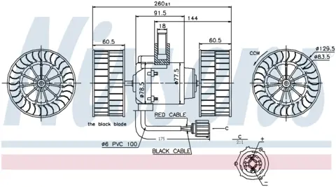 Viftemotor Scania Nissens