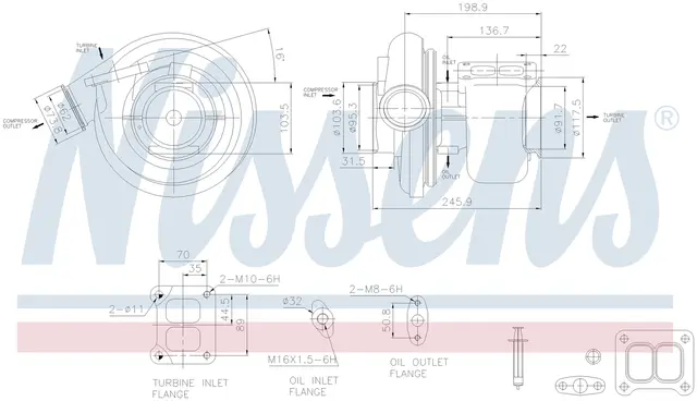 Turbo SCANIA 4-SERIE Nissens 