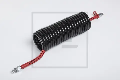 Luftspiralslange rød 5m M16x1,5 PE Automotive