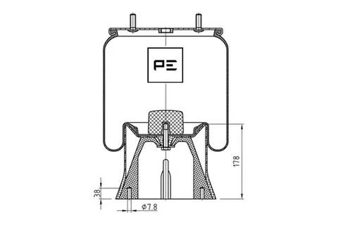 Air bellow Air connection M22 x 1,5 PE Automotive