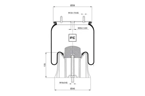 Luftbelg SAF 2621V PE Automotive