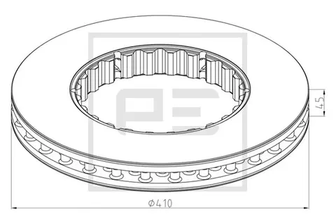 Brake disc Ø 410 PE Automotive