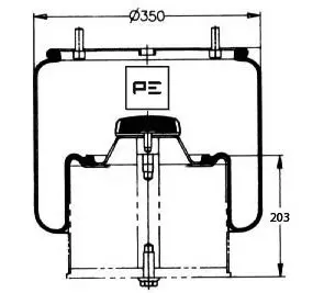 Luftbelg Air connection M22 x 1,5 PE Automotive