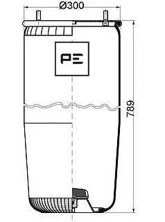 Air bellow Air connection M22 x 1,5 PE Automotive 