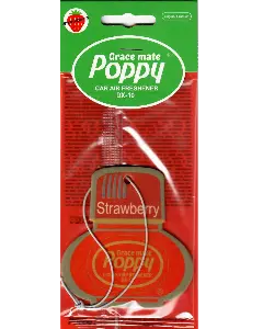 Cardboard Car Airfreshener STRAWBERRY Poppy Grace Mate 