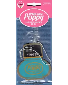 Cardboard Car Airfreshener FREESIA Poppy Grace Mate 