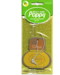 Cardboard Car Airfreshener CITRUS Poppy Grace Mate