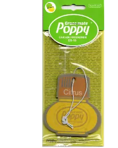 Cardboard Car Airfreshener CITRUS Poppy Grace Mate 