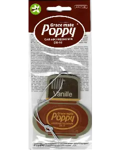 Cardboard Car Airfreshener VANILLA Poppy Grace Mate 