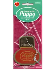 Cardboard Car Airfreshener HIBISCUS Poppy Grace Mate