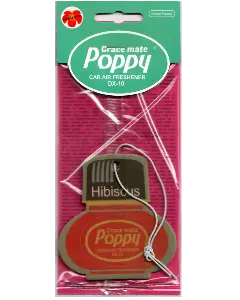 Cardboard Car Airfreshener HIBISCUS Poppy Grace Mate 