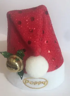 Poppy Grace Mate Santa Hat with leaf Poppy Grace Mate 