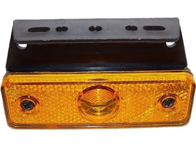 LED Sidemarker Lamp FLATPOINT protective 24V, 90° bracket 