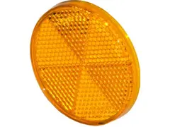 Reflex Reflector 60mm with adhesive pad amber
