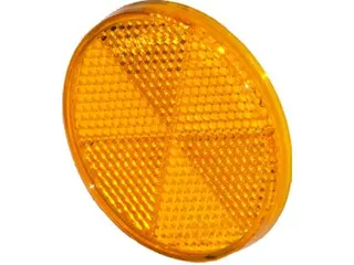 Reflex Reflector 60mm with adhesive pad amber