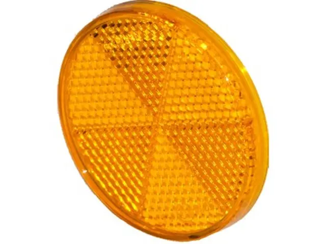 Reflex Reflector 60mm with adhesive pad amber 