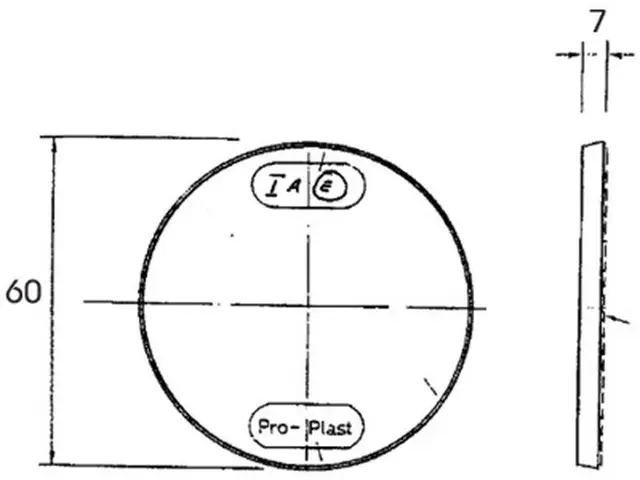 Reflex Reflector 60mm with adhesive pad red 