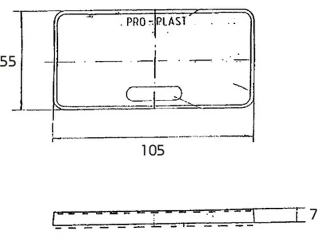 Reflex Reflector 105x55mm with adhesive 