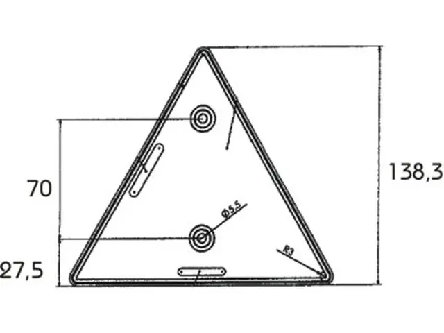 Refleks trekant hvit bakgrund Proplast 