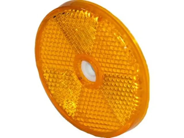 Refleks rund orange Ø60mm, 6mm hull Proplast 