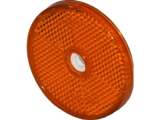 Refleks rund rød Ø60mm, 6mm hull Proplast 