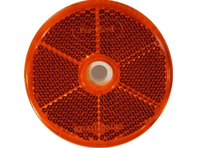 Refleks rund rød Ø60mm, 6mm hull Proplast 