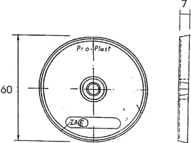 Reflex Reflector 60mm with adhesive pad and hole 6mm red 