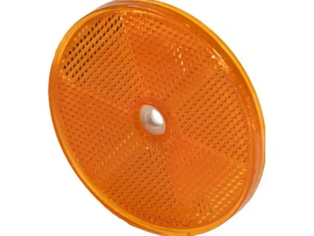 Reflex Reflector 80mm with hole 6mm ambe 