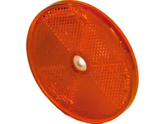 Refleks rund rød, Ø80mm, selvkl, hull Proplast