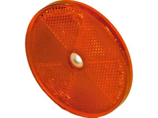 Refleks rund rød, Ø80mm, selvkl, hull Proplast