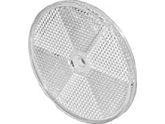 Refleks rund hvit, Ø80mm, selvkl, hull Proplast
