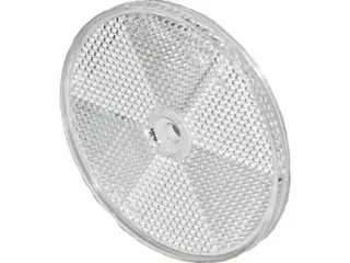 Refleks rund hvit, Ø80mm, selvkl, hull Proplast