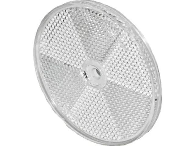 Refleks rund hvit, Ø80mm, selvkl, hull Proplast 