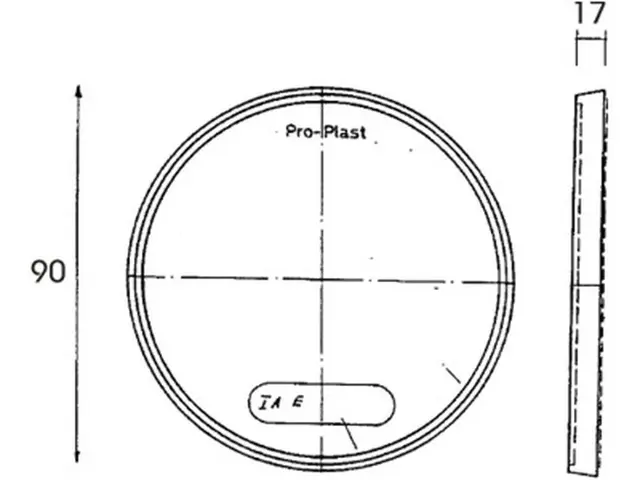 Reflex Reflector 80mm red plastic housing with screw and nut 