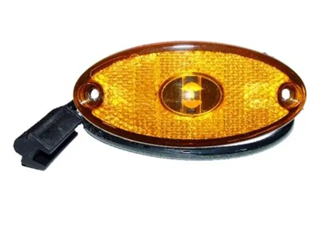 LED Sidemarker Lamp FLATPOINT II 24 volt cable 0,5m + P&R connector 