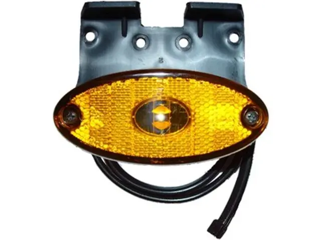 LED Sidemarker Lamp FLATPOINT II 12 volt DC-flatcable 0,5m, 90° bracket 