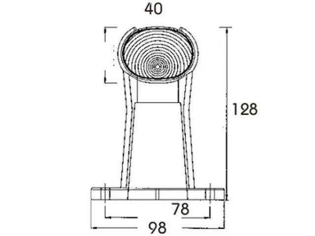 End Outline Marker Lamp SUPERPOINT II fl cable 1,25m with P&R connector 